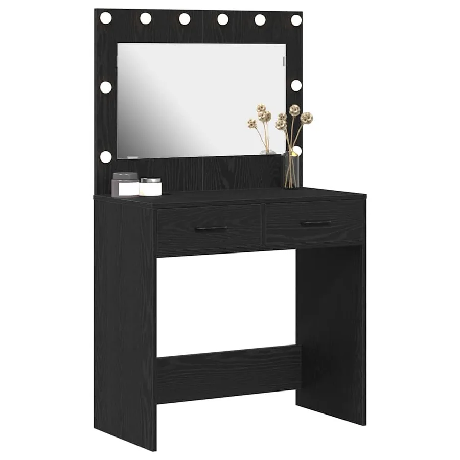 Table de Toilette avec tiroir Chêne noir 78,5 x 41 x 135 cm - 3