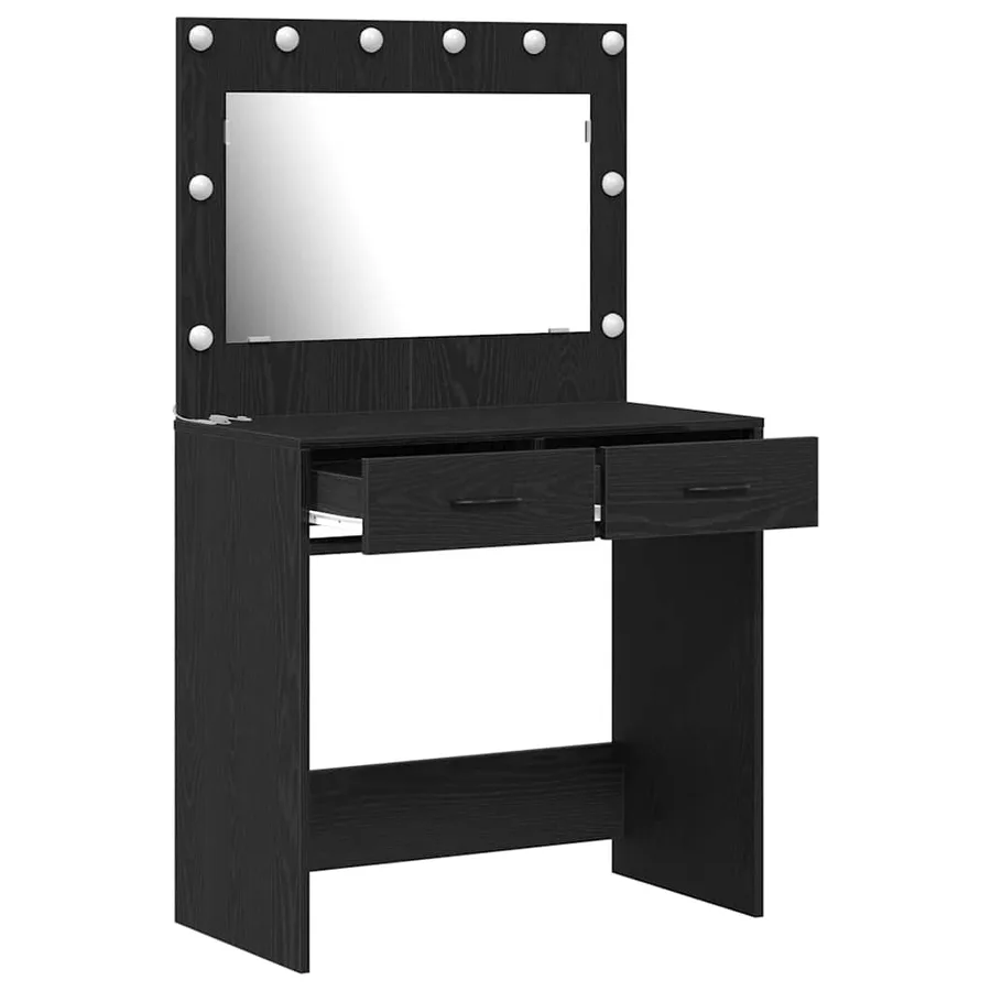Table de Toilette avec tiroir Chêne noir 78,5 x 41 x 135 cm - 4
