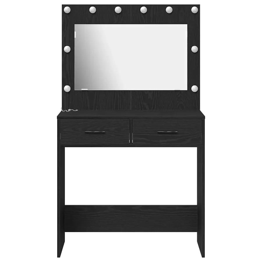 Table de Toilette avec tiroir Chêne noir 78,5 x 41 x 135 cm - 5