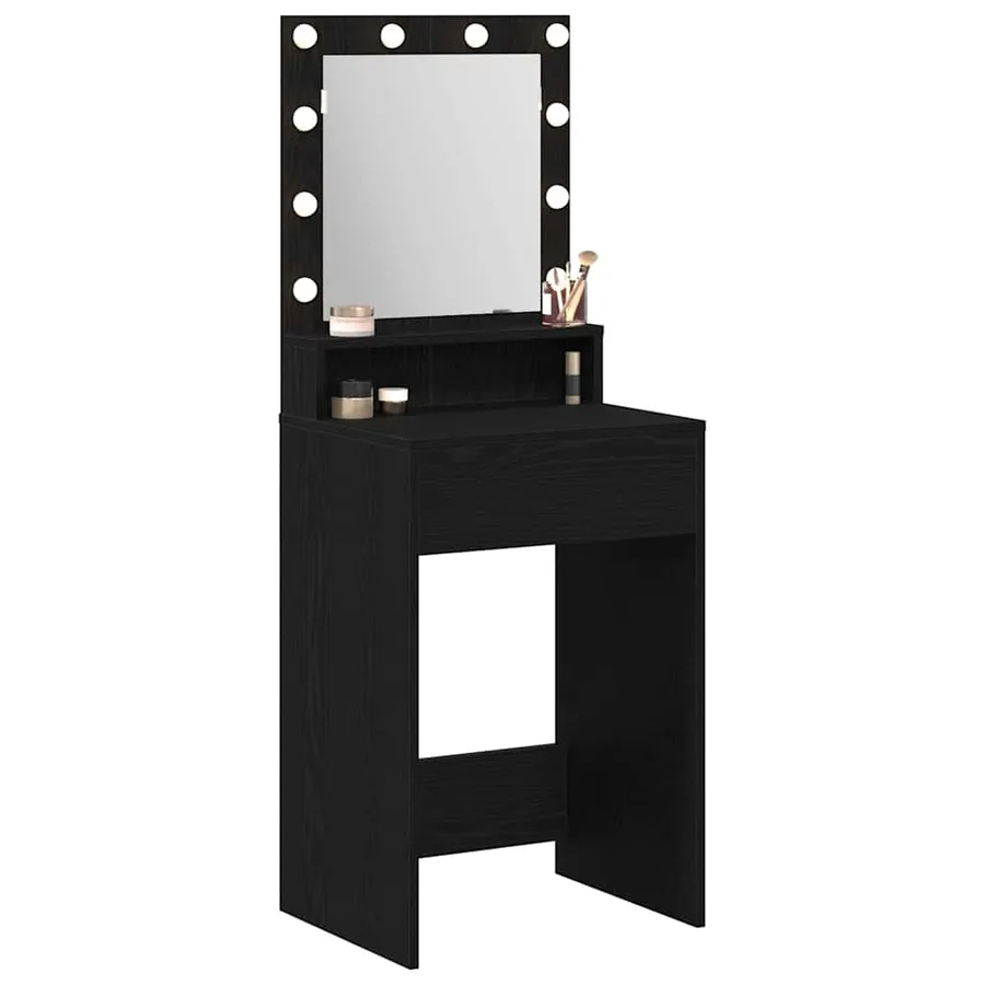 Table de Toilette Chêne noir 50 x 41 x 135 cm Bois d'ingénierie - 3