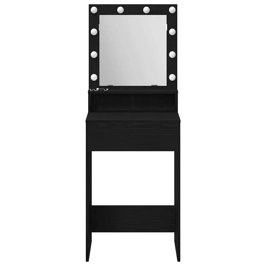 Table de Toilette Chêne noir 50 x 41 x 135 cm Bois d'ingénierie - 4