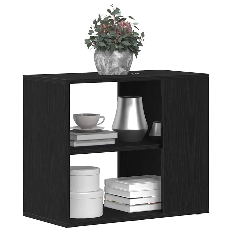 Buffet avec tiroir Chêne noir 60 x 30 x 50 cm Bois d'ingénierie - 3