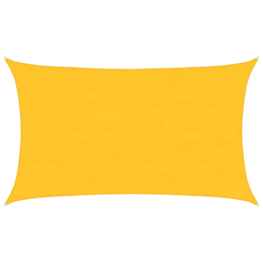 Voile d'ombrage 160 g/m² rectangulaire jaune 5x8 m PEHD - 2