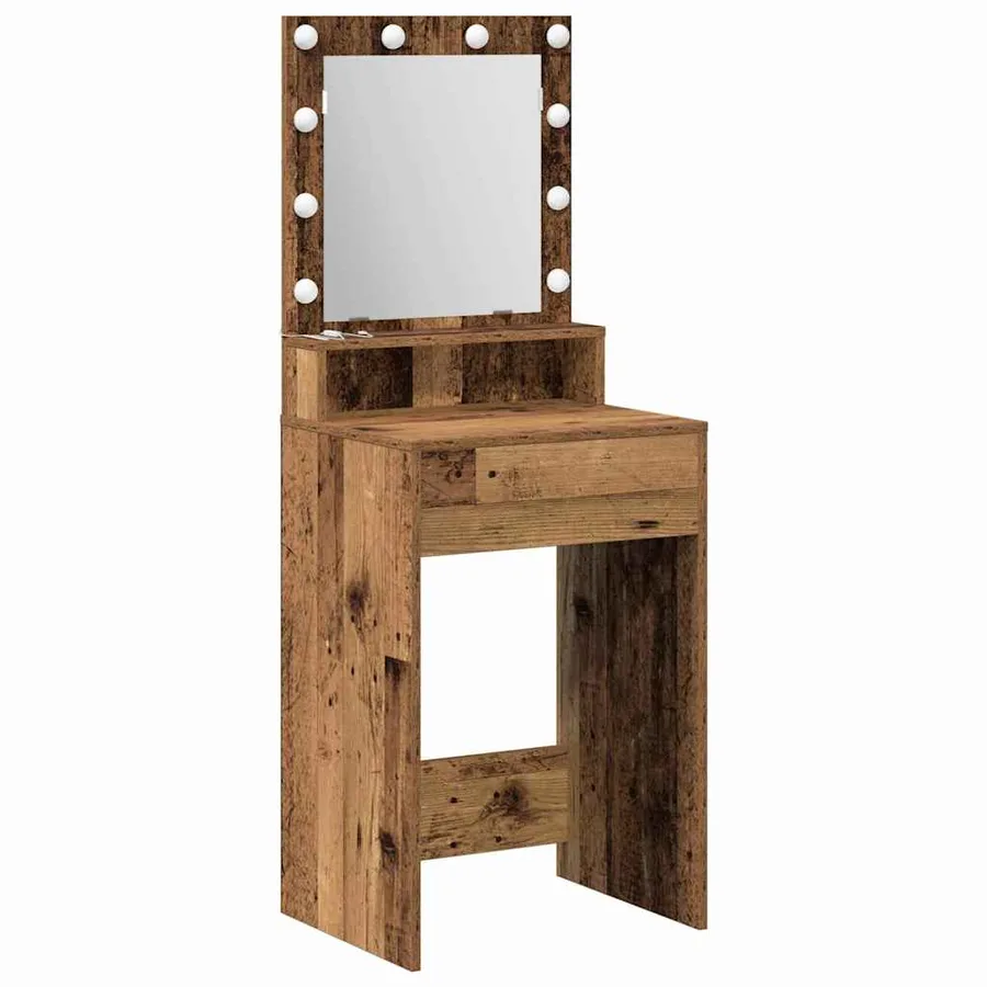 Table de Toilette avec étagère Bois ancien 50 x 41 x 135 cm - 2