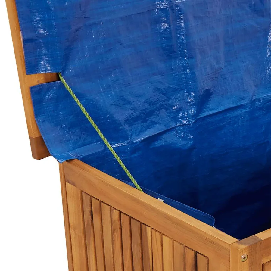 Boîte à coussins d'extérieur 113x50x60,5cm bois massif d'acacia - 11