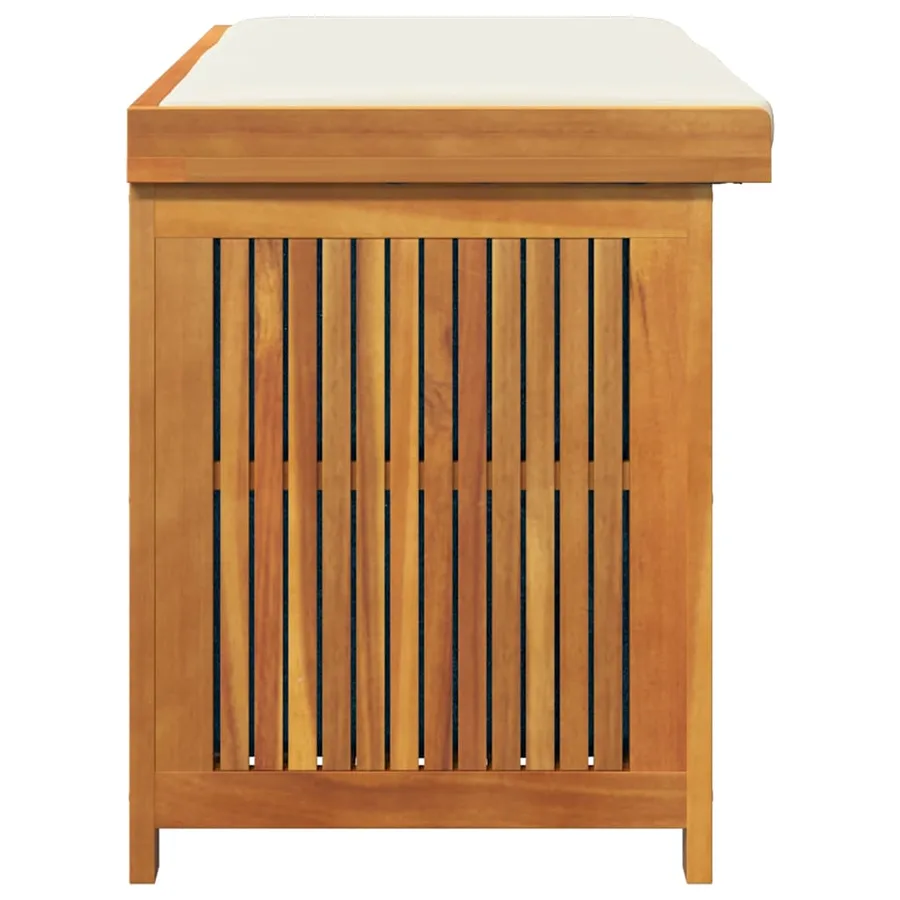 Boîte à coussins d'extérieur 113x50x60,5cm bois massif d'acacia - 6