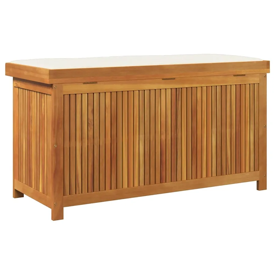 Boîte à coussins d'extérieur 113x50x60,5cm bois massif d'acacia - 7