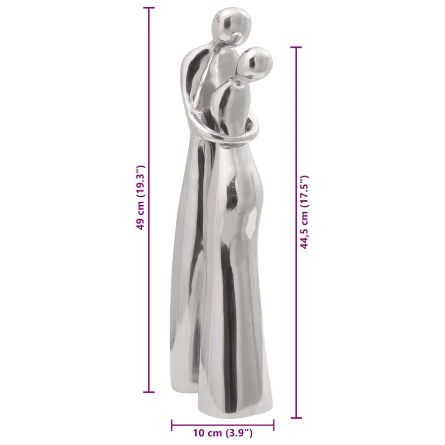 Sculpture Argenté 10 x 16 x 49 cm Aluminium - 10