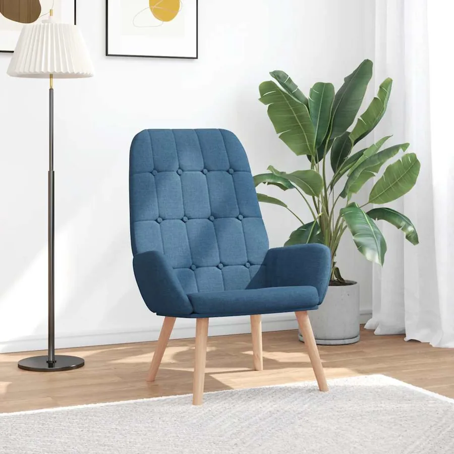 Fauteuil relaxant en tissu bleu