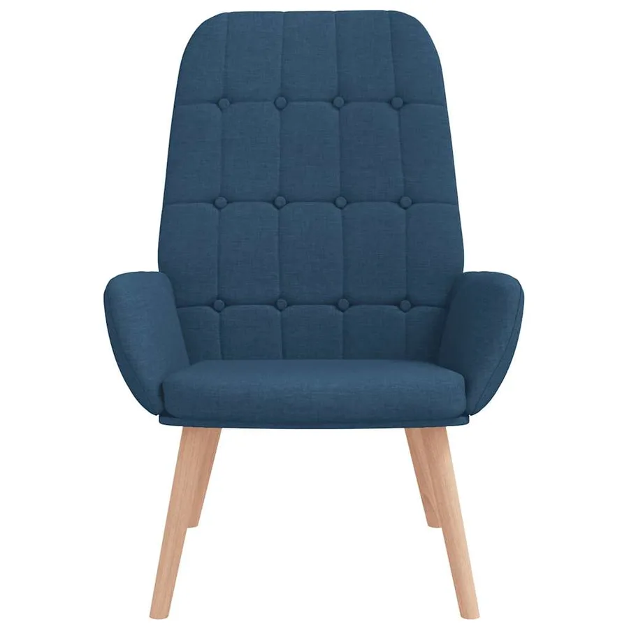 Fauteuil relaxant en tissu bleu - 3