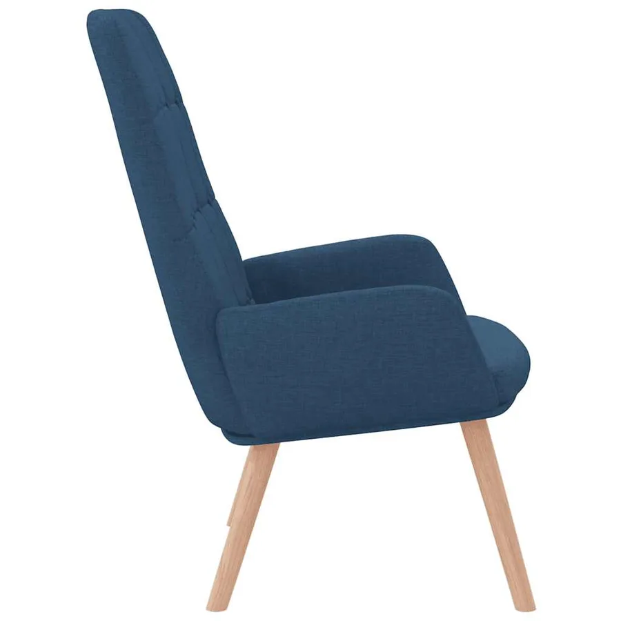 Fauteuil relaxant en tissu bleu - 4