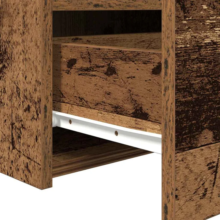 Cabinet de chevet Bois ancien 50 x 40 x 45 cm Bois d'ingénierie - 10