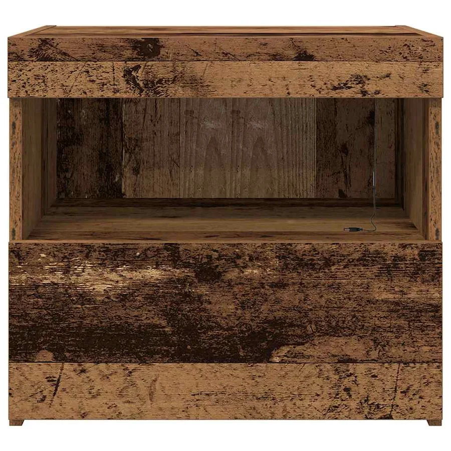 Cabinet de chevet Bois ancien 50 x 40 x 45 cm Bois d'ingénierie - 7