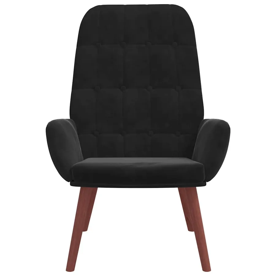 Fauteuil relaxant velours noir - 3