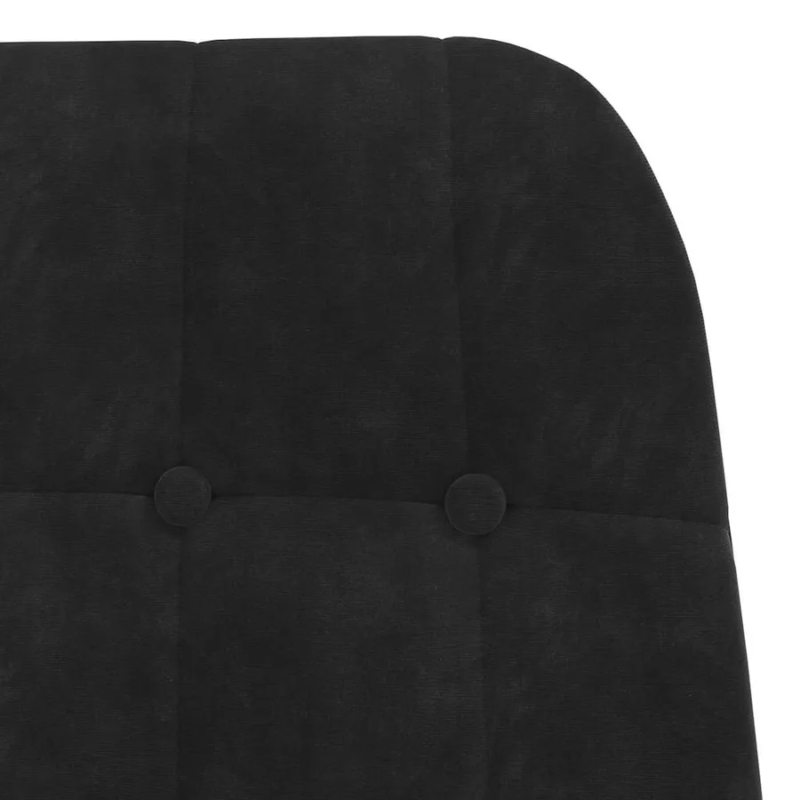 Fauteuil relaxant velours noir - 6