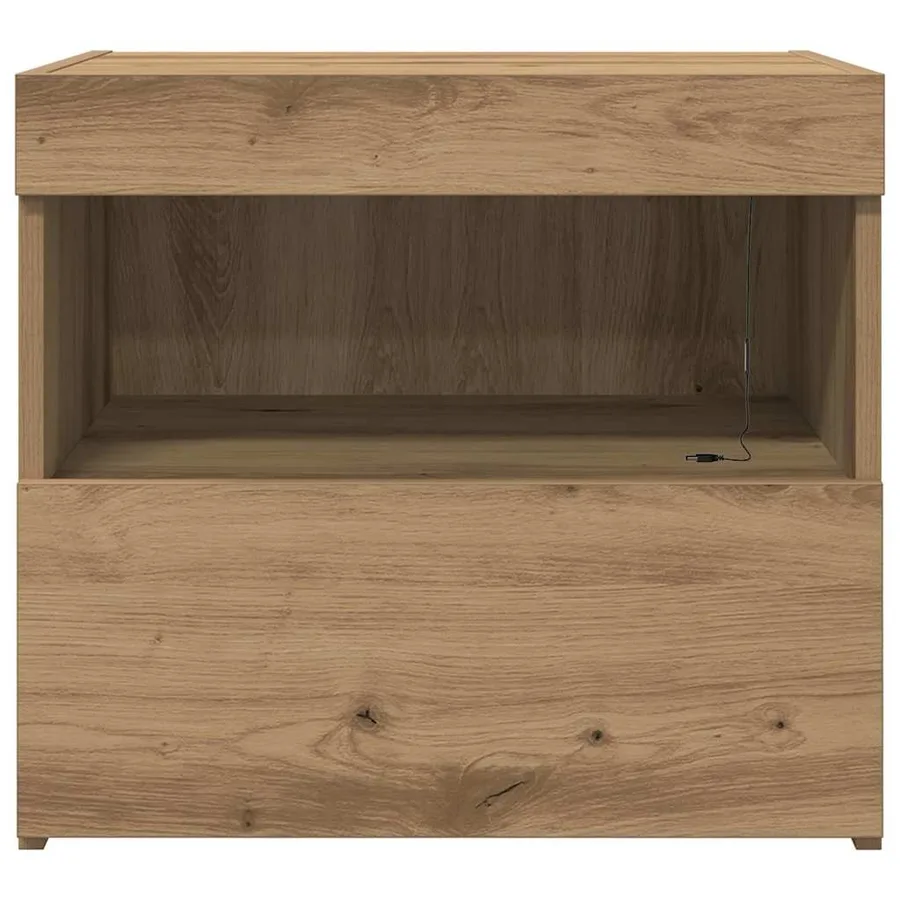 Cabinet de chevet Chêne artisanal 50 x 40 x 45 cm - 7