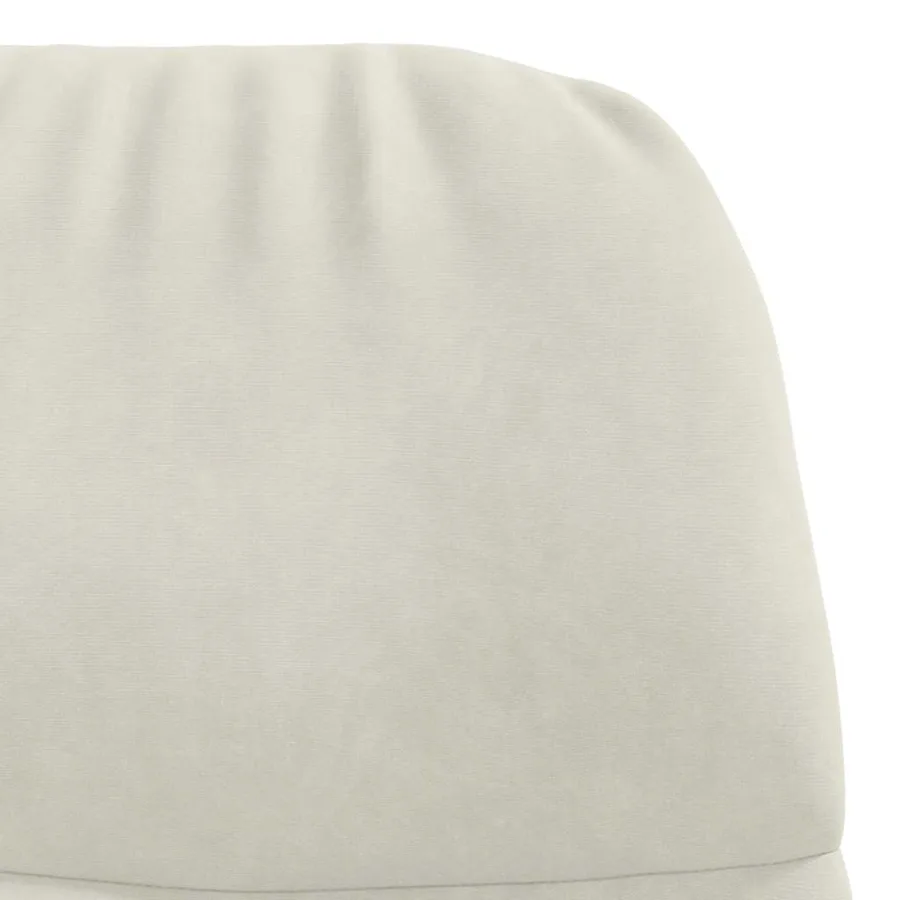 Fauteuil relaxant velours blanc crème - 6