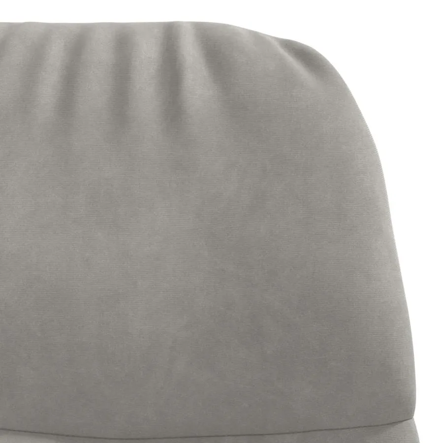 Fauteuil relax velours gris clair - 7