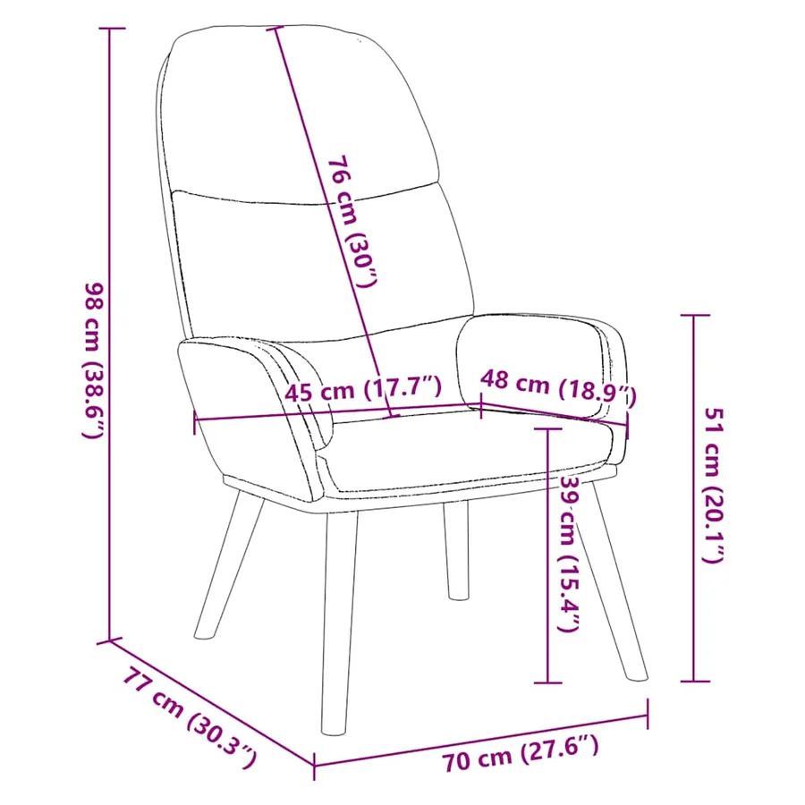 Fauteuil relax velours gris clair - 9