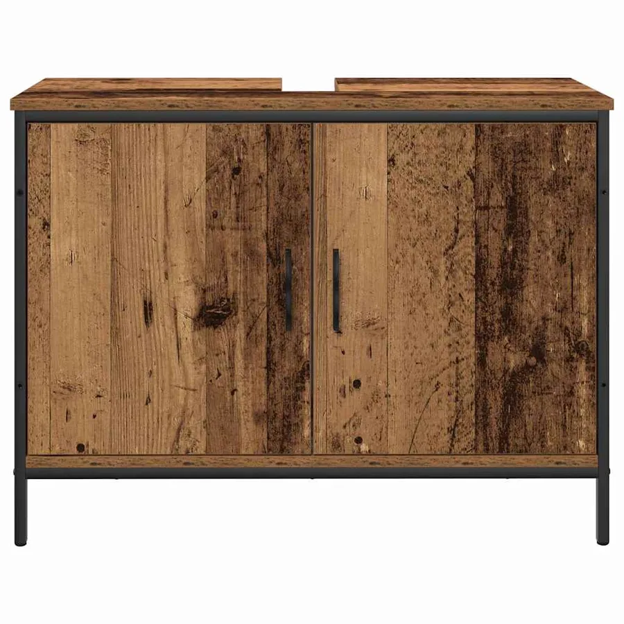 Ensemble de mobilier de salle de bain avec étagère 3 pcs Marron - 7