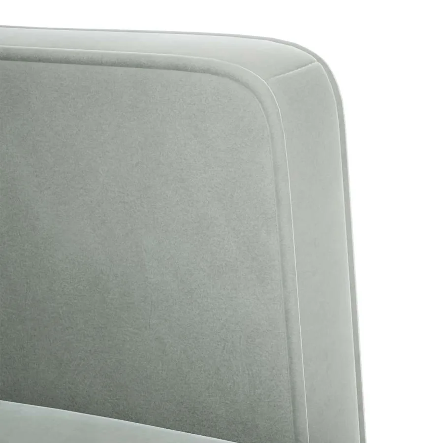 Fauteuil avec accoudoirs gris clair 53 cm velours - 6