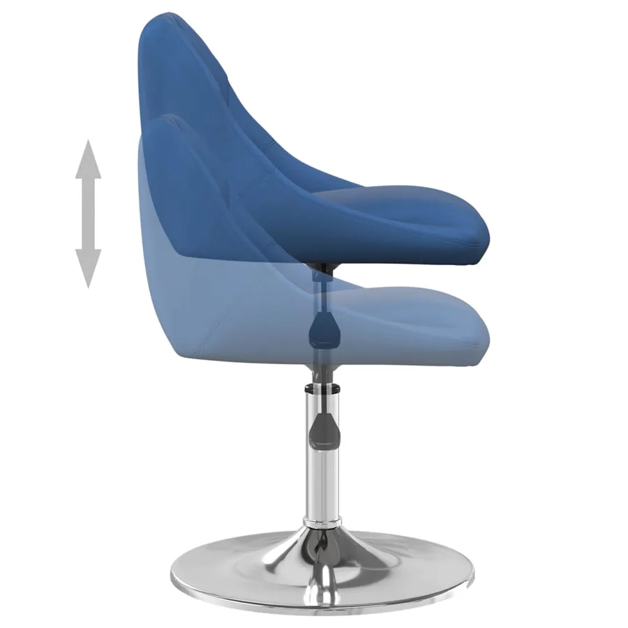 Chaises pivotantes à manger lot de 4 Bleu Velours - 6
