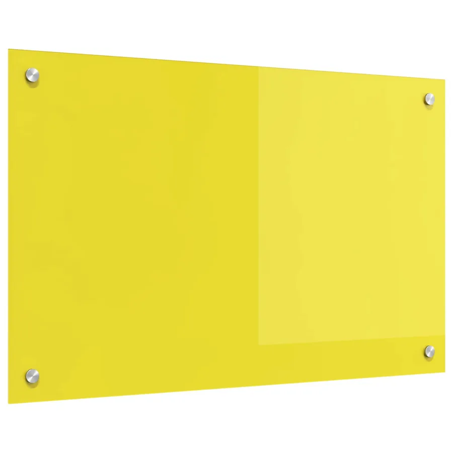 Crédence de cuisine Jaune 80 x 50 cm verre trempé