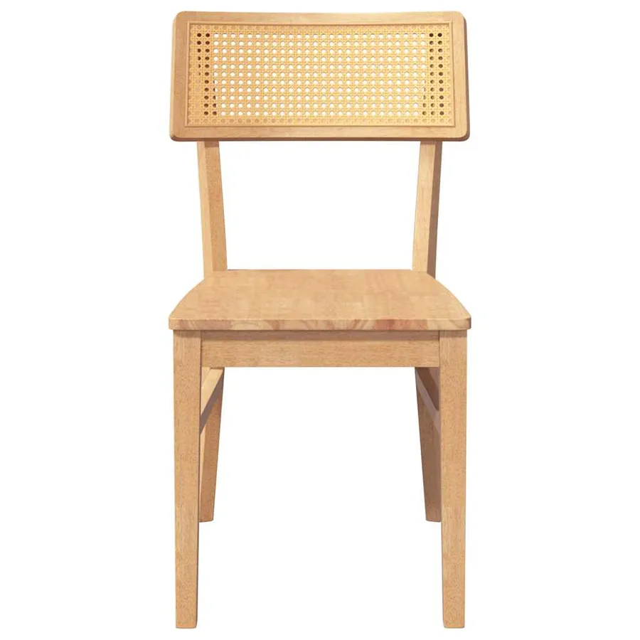 Chaises à manger 2 pcs bois massif caoutchouc - 5