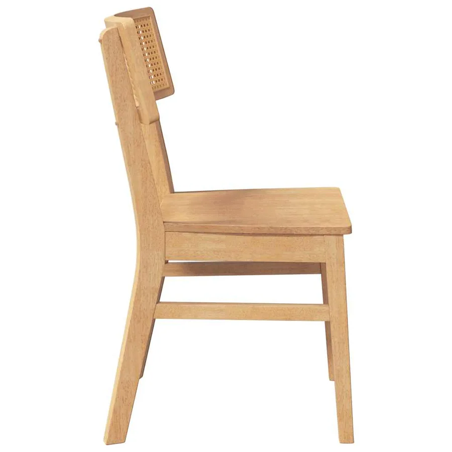 Chaises à manger 2 pcs bois massif caoutchouc - 6