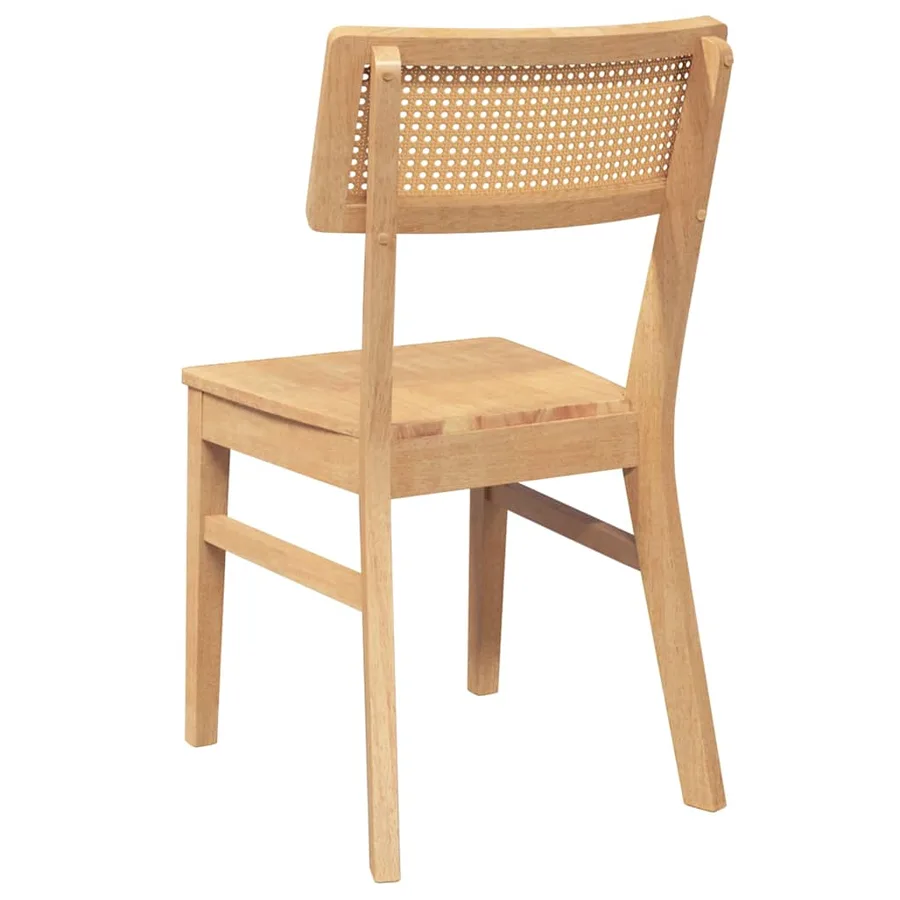 Chaises à manger 2 pcs bois massif caoutchouc - 7