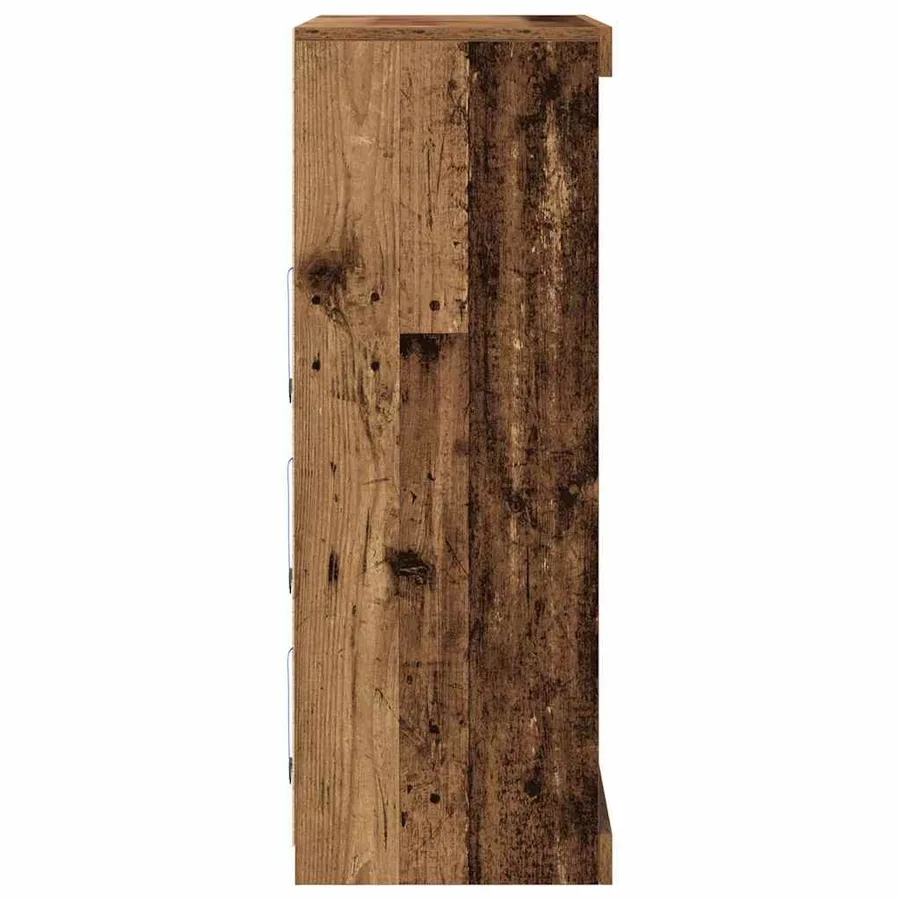 Buffet LED Bois ancien 81 x 37 x 100 cm Bois d'ingénierie - 7