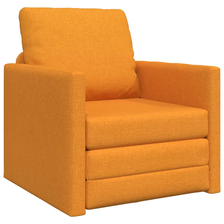 Canapé-Lit Jaune foncé 74 x 77 x 81 cm tissu - 2