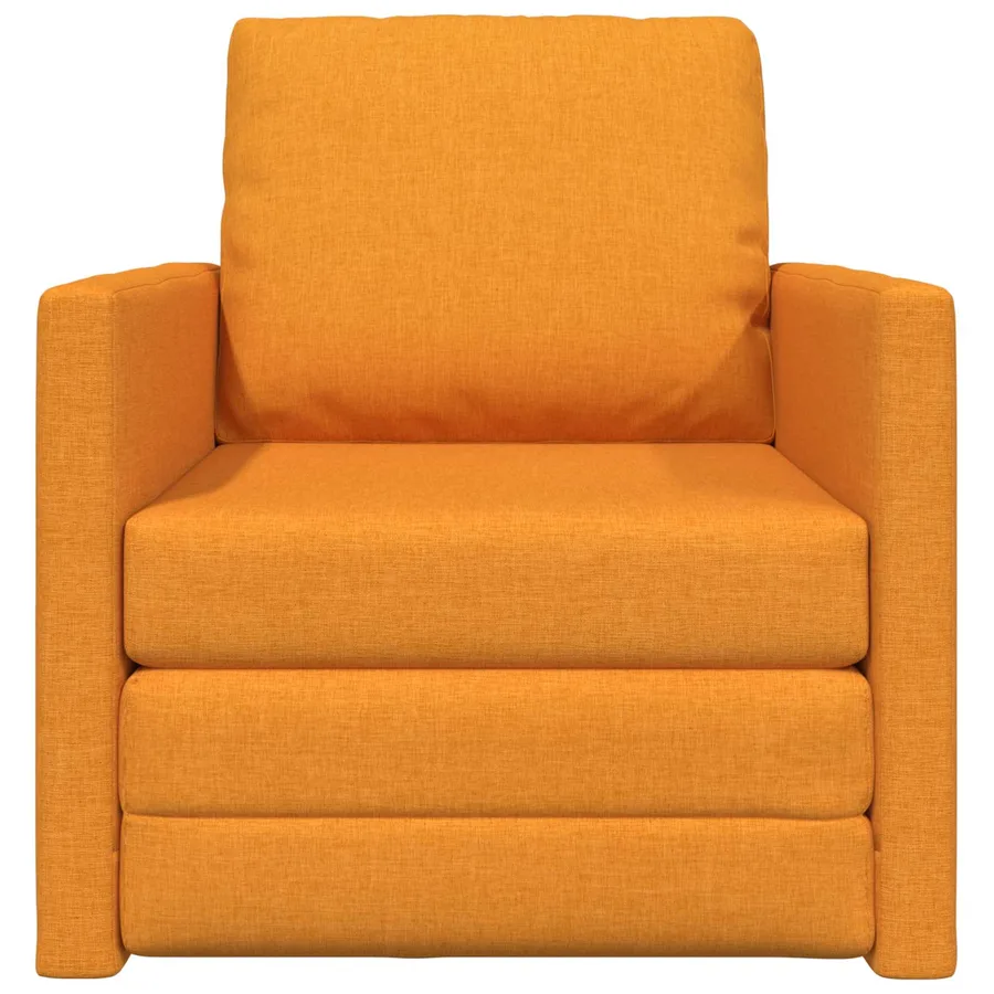 Canapé-Lit Jaune foncé 74 x 77 x 81 cm tissu - 5