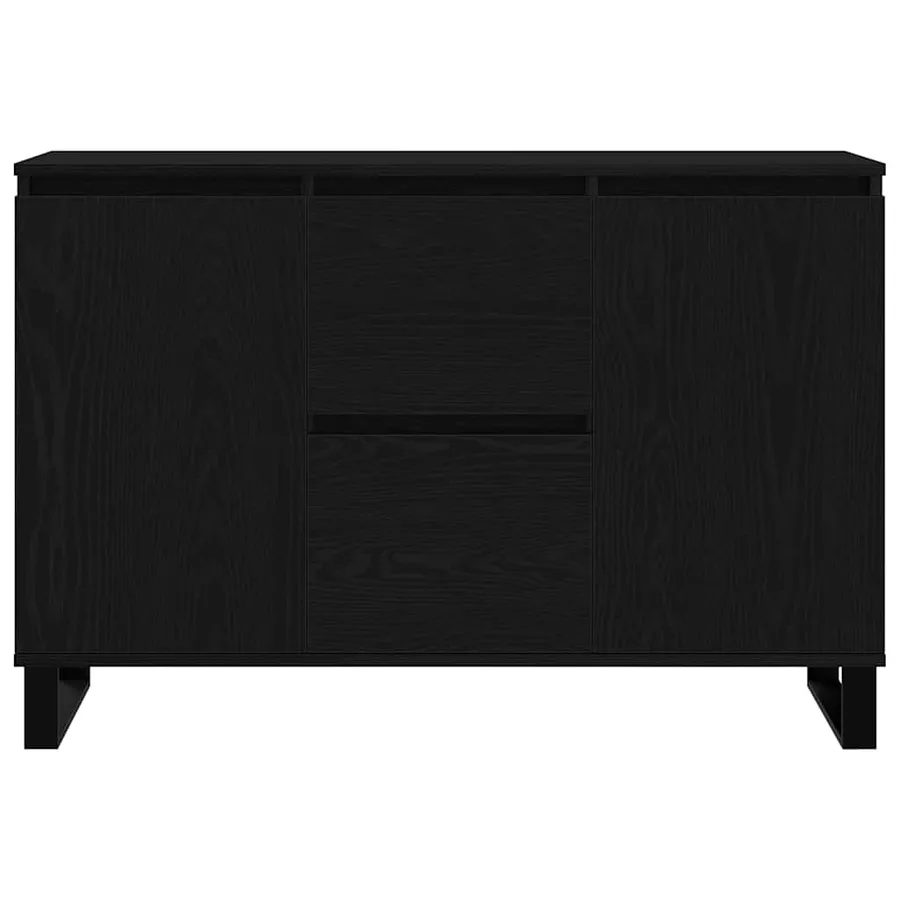 Buffet Chêne noir 101,5 x 35 x 70 cm Bois d'ingénierie - 6