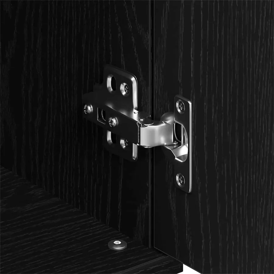 Buffet Chêne noir 101,5 x 35 x 70 cm Bois d'ingénierie - 9