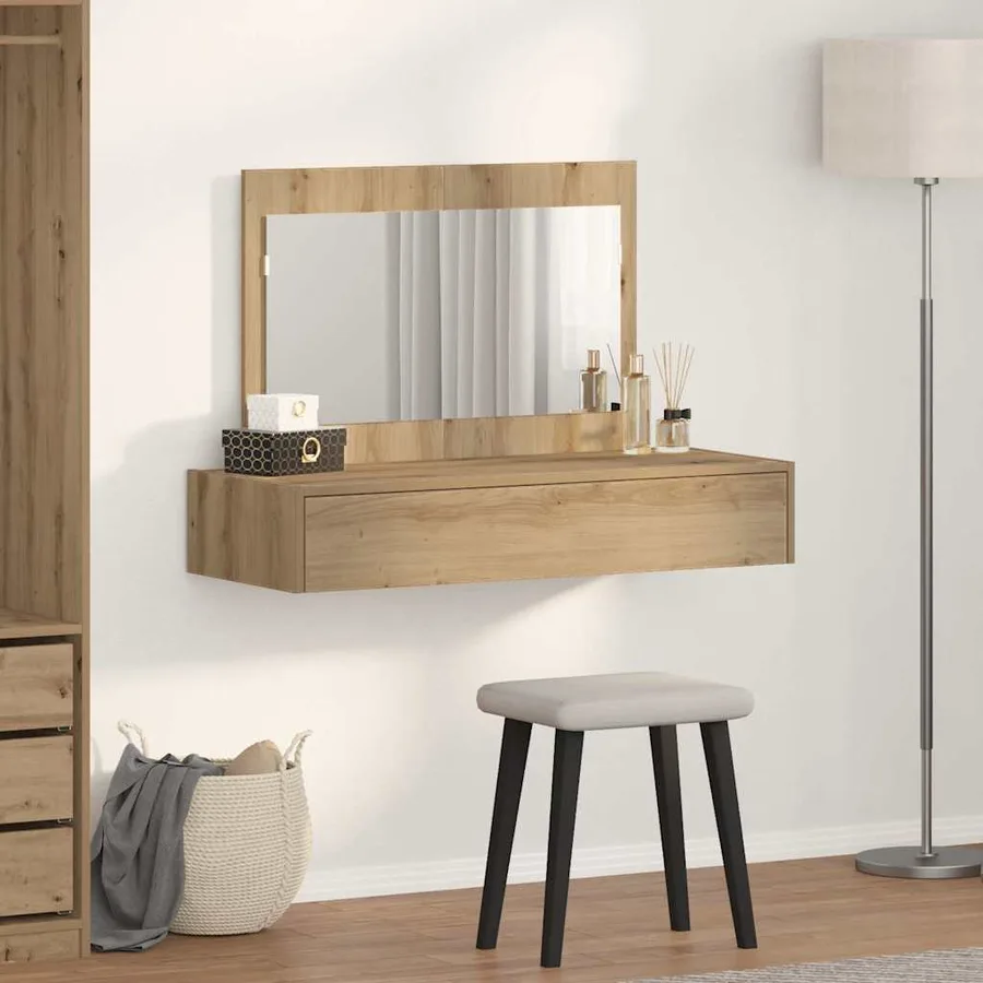 Table de Toilette Marron 100 x 40 x 70 cm Bois d'ingénierie - 4