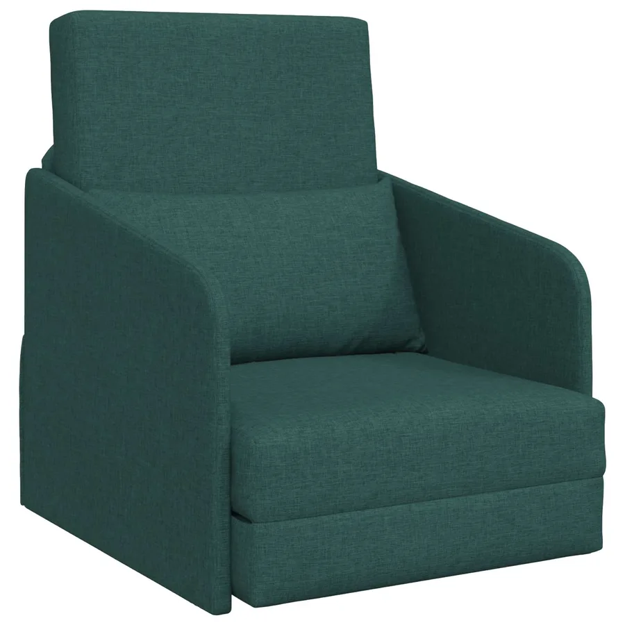 Canapé-Lit Vert foncé 65 x 80 x 83 cm tissu - 2