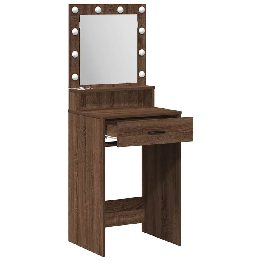 Table de Toilette Chêne brun 50 x 41 x 135 cm Bois d'ingénierie - 4