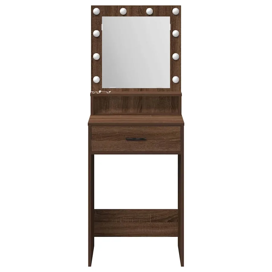 Table de Toilette Chêne brun 50 x 41 x 135 cm Bois d'ingénierie - 5