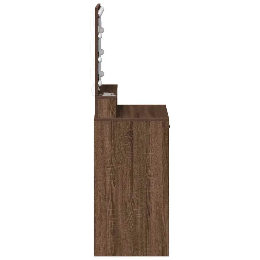 Table de Toilette Chêne brun 50 x 41 x 135 cm Bois d'ingénierie - 6
