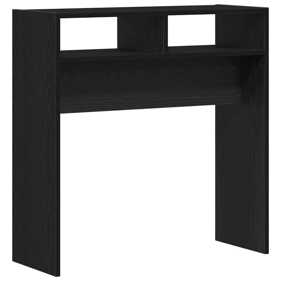 Table console Chêne noir 78 x 30 x 80 cm Bois d'ingénierie - 5