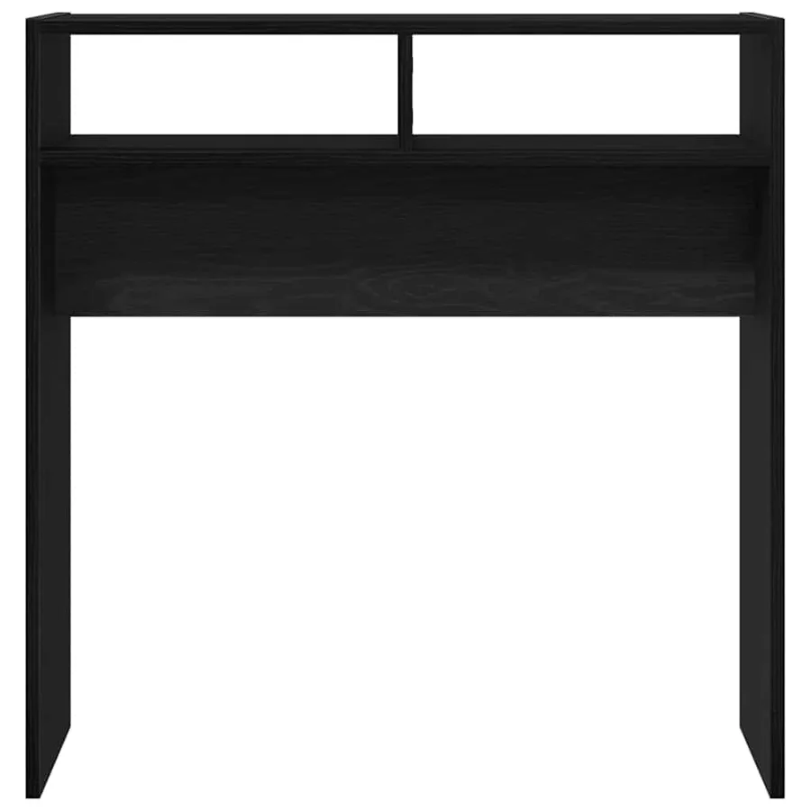 Table console Chêne noir 78 x 30 x 80 cm Bois d'ingénierie - 6