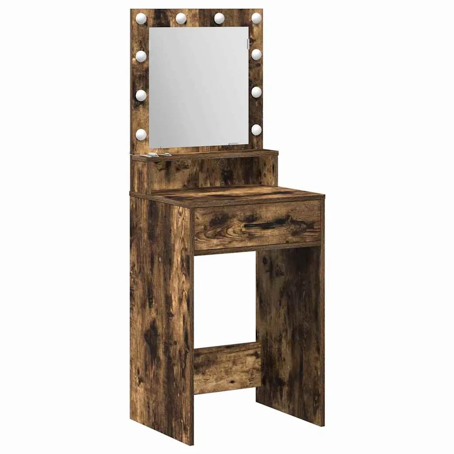 Table de Toilette Chêne fumé 50 x 41 x 135 cm Bois d'ingénierie - 2