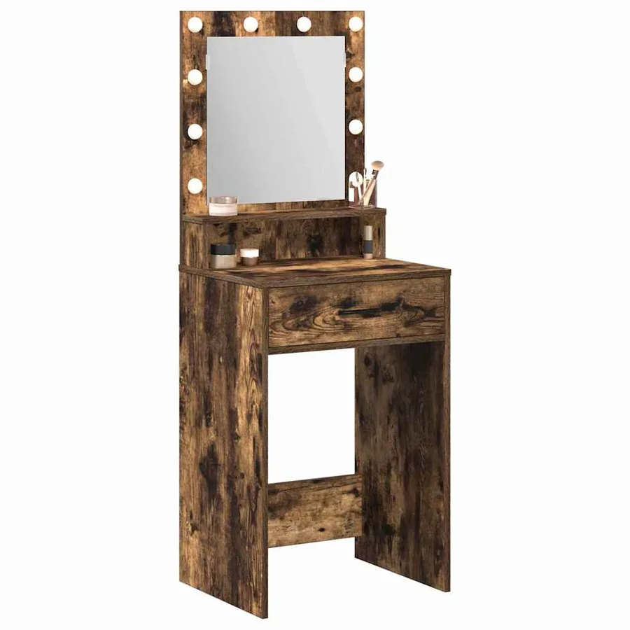 Table de Toilette Chêne fumé 50 x 41 x 135 cm Bois d'ingénierie - 3