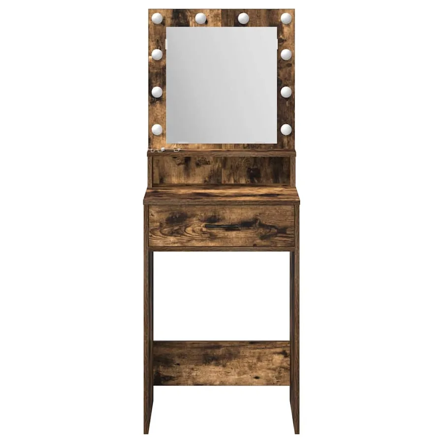 Table de Toilette Chêne fumé 50 x 41 x 135 cm Bois d'ingénierie - 5