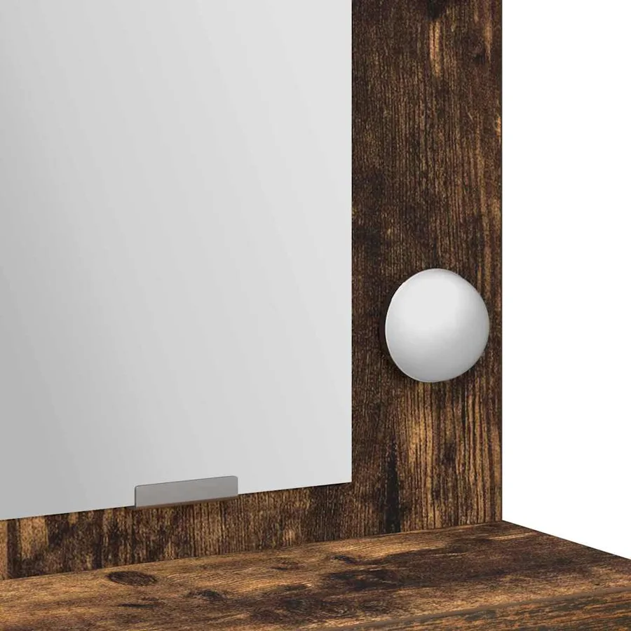 Table de Toilette Chêne fumé 50 x 41 x 135 cm Bois d'ingénierie - 9
