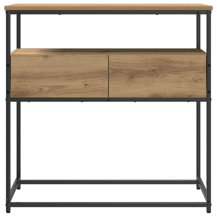 Table console Chêne artisanal 75 x 40 x 75 cm Bois d'ingénierie - 3