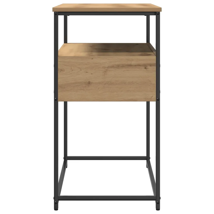 Table console Chêne artisanal 75 x 40 x 75 cm Bois d'ingénierie - 4