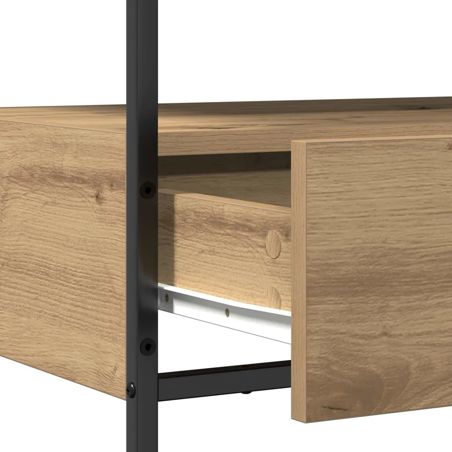 Table console Chêne artisanal 75 x 40 x 75 cm Bois d'ingénierie - 6