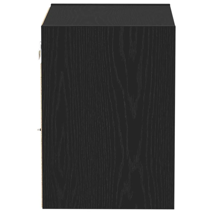 Étagère flottante avec lumière LED 2 pcs Noir 40 x 28,5 x 40 cm - 9